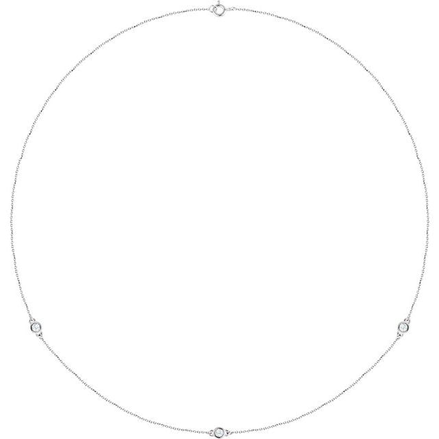 Bezel-Set Station Necklace