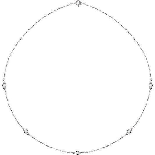 Bezel-Set Station Necklace