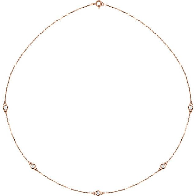 Bezel-Set Station Necklace