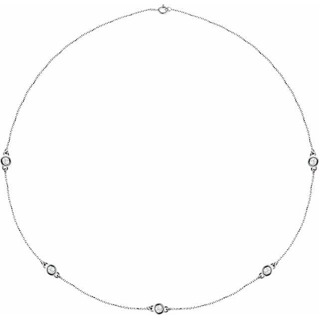 Bezel-Set Station Necklace