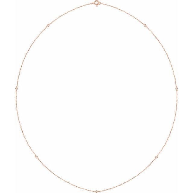 Bezel-Set Station Necklace