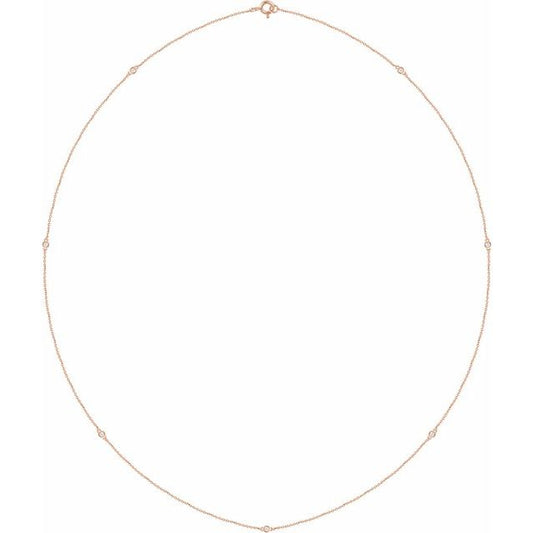 Bezel-Set Station Necklace
