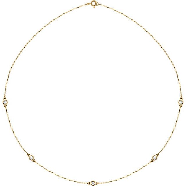 Bezel-Set Station Necklace