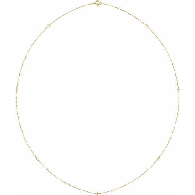Bezel-Set Station Necklace