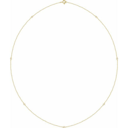 Bezel-Set Station Necklace
