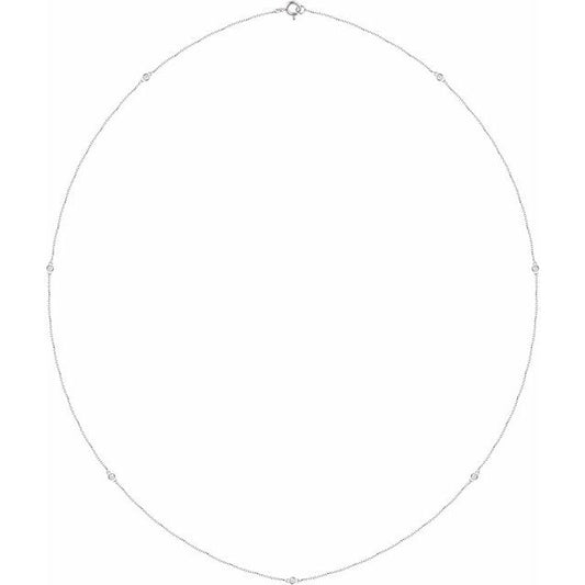 Bezel-Set Station Necklace