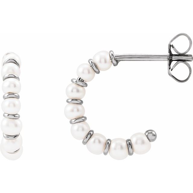 Pearl Hoop Earrings