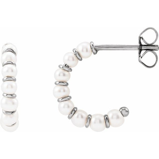 Pearl Hoop Earrings