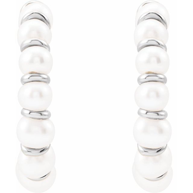 Pearl Hoop Earrings
