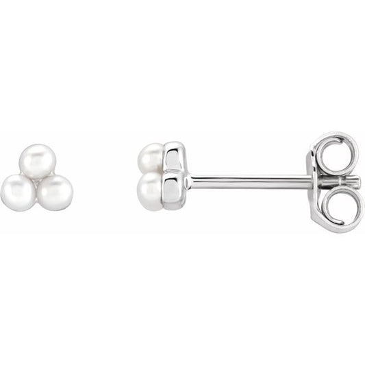 Pearl Cluster Earrings