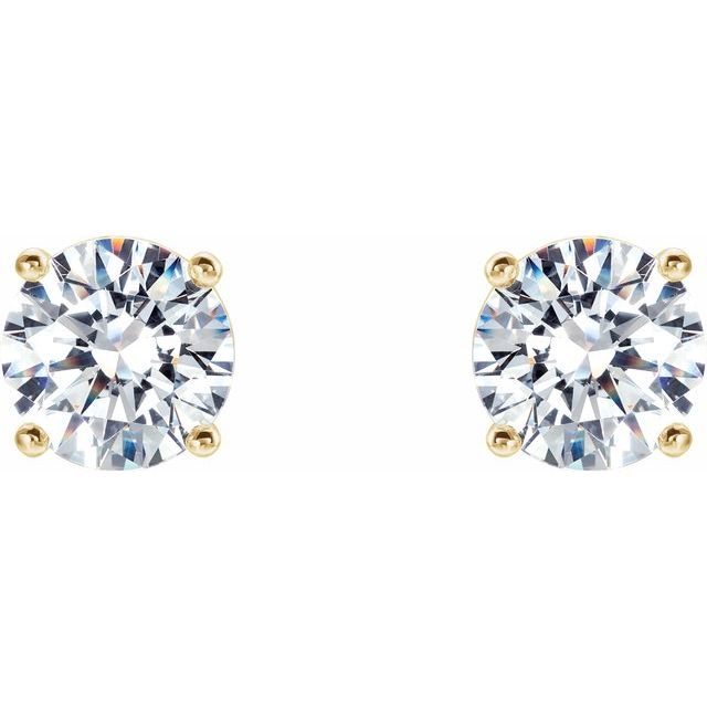 Round 4-Prong Stud Earrings