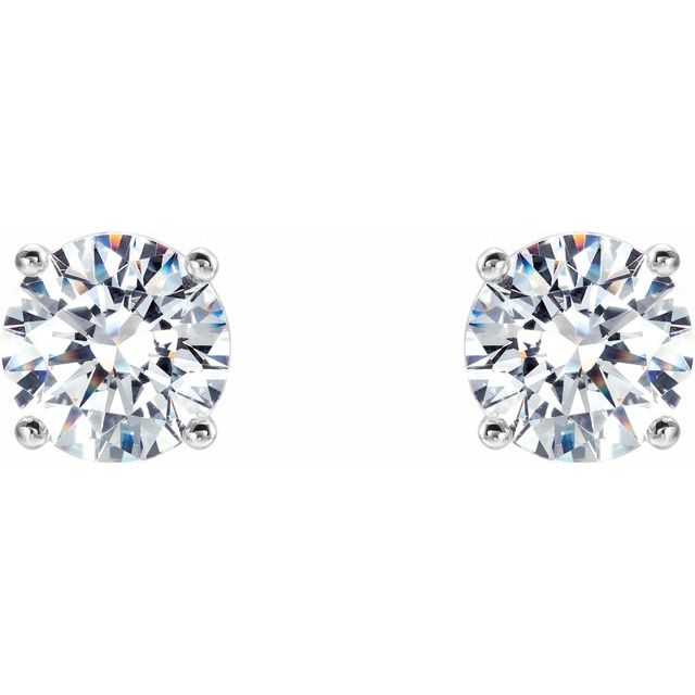Round 4-Prong Stud Earrings