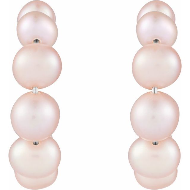 Pearl Hoop Earrings