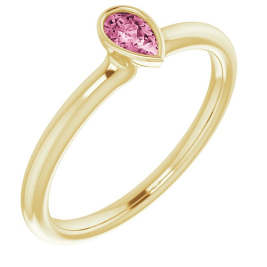 Family Stackable Bezel-Set Ring
