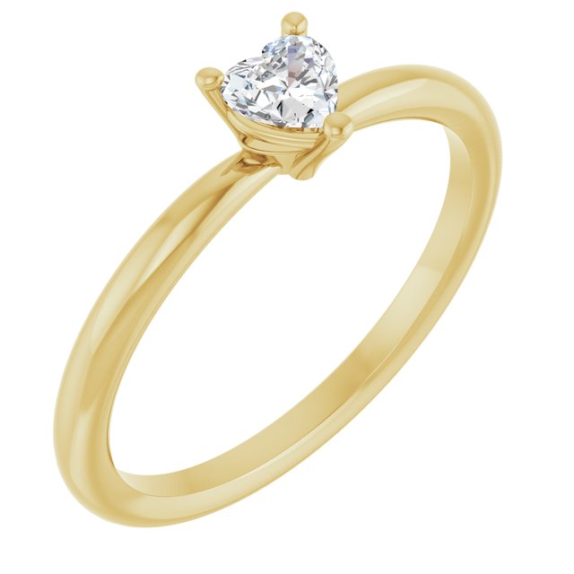 Heart Solitaire Ring