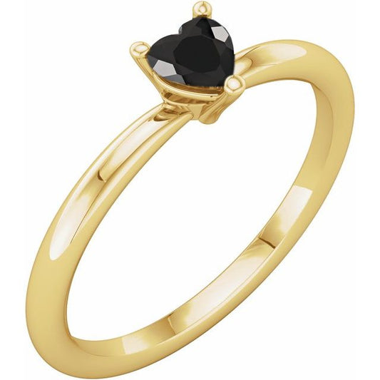 Heart Solitaire Ring