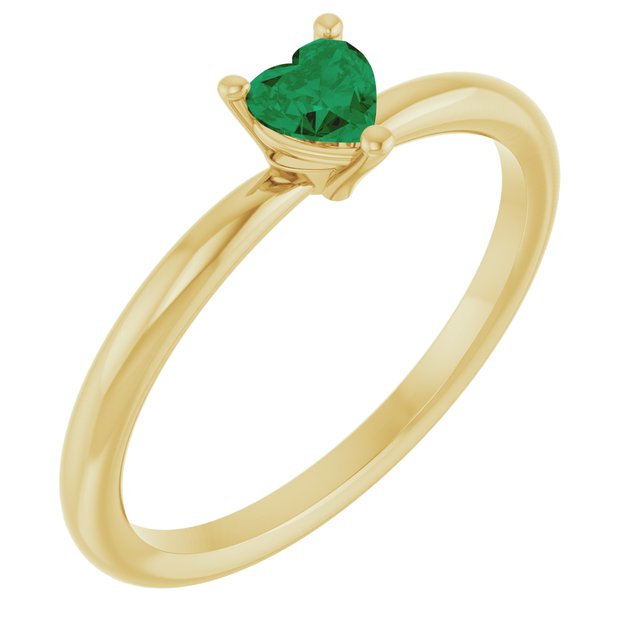 Heart Solitaire Ring