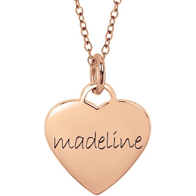 Posh Mommy? Engravable Small Heart Pendant