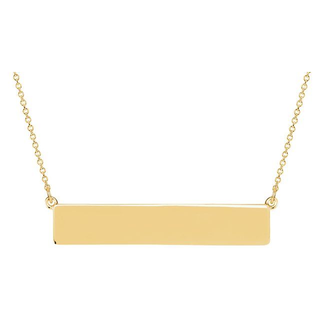 Be Posh? Engravable Bar Necklace
