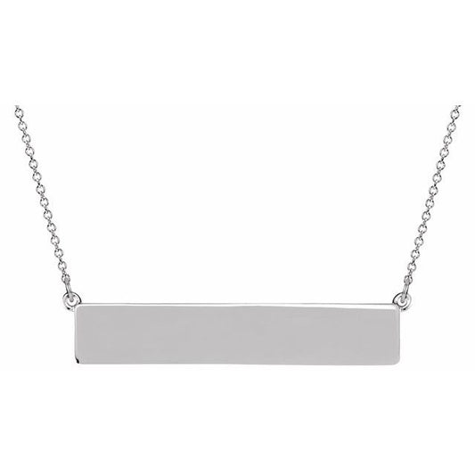 Be Posh? Engravable Bar Necklace