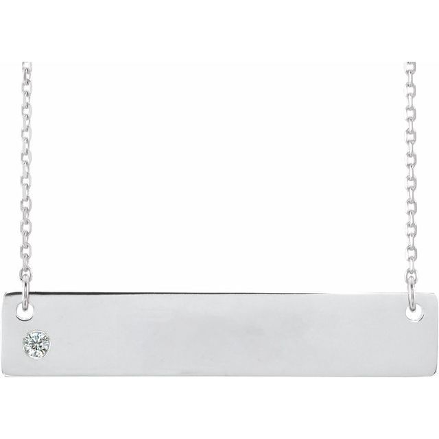 Engravable Family Bar Necklace