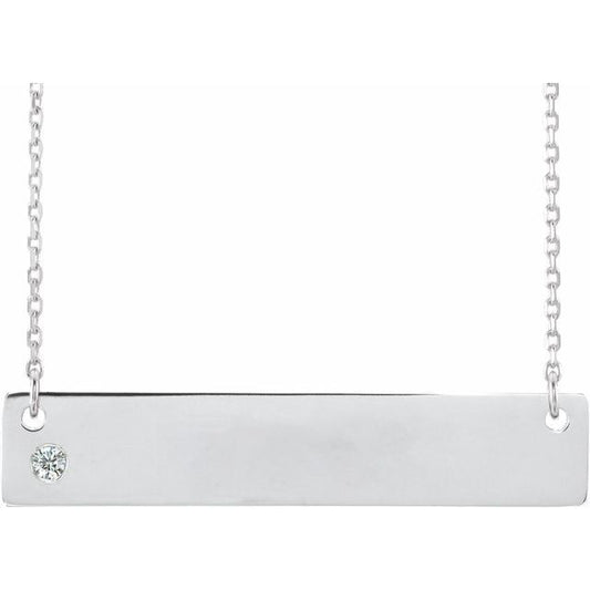 Engravable Family Bar Necklace