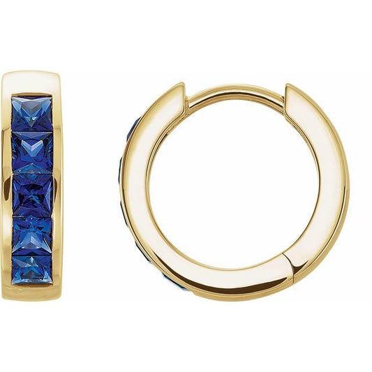 Channel-Set Hoop Earrings
