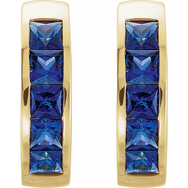 Channel-Set Hoop Earrings