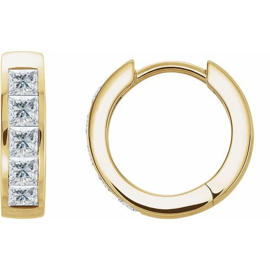 Channel-Set Hoop Earrings