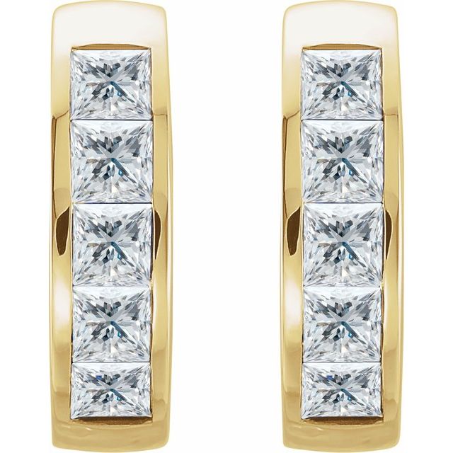 Channel-Set Hoop Earrings