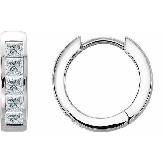 Channel-Set Hoop Earrings