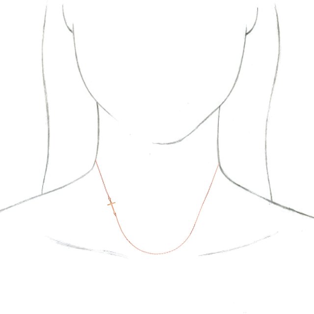 Sideways Cross Necklace or Center