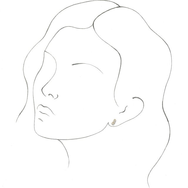 Petite Three-Stone Ear Climbers