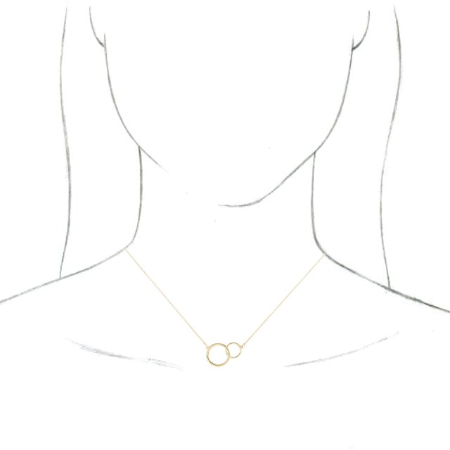Interlocking Circle Necklace or Center