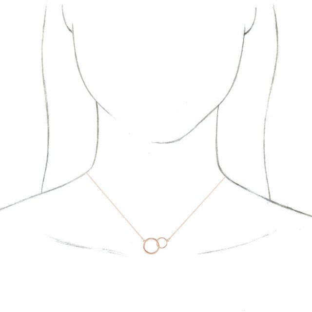 Interlocking Circle Necklace or Center