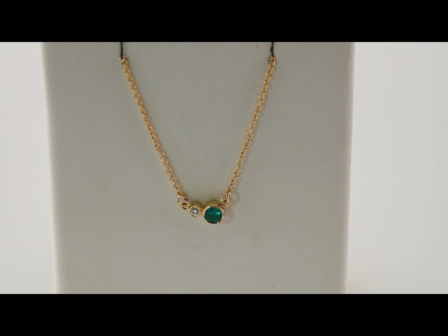 Accented Bezel-Set Necklace or Center
