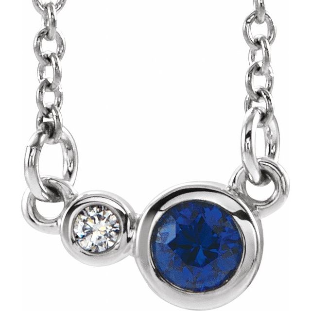 Accented Bezel-Set Necklace or Center