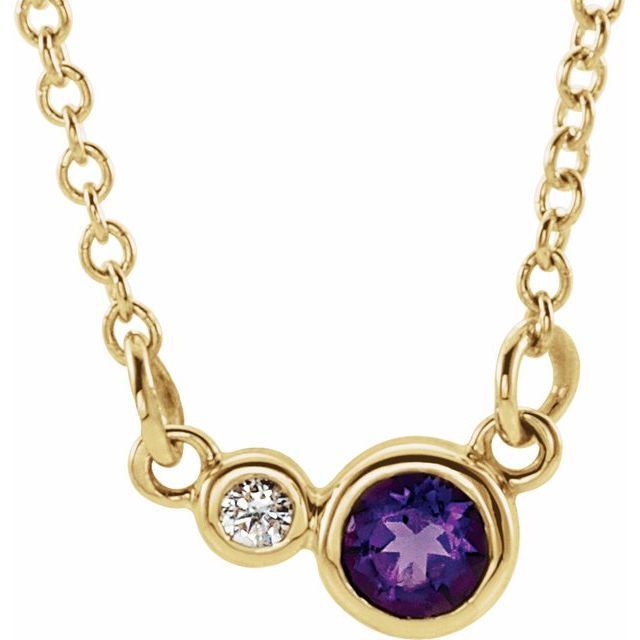 Accented Bezel-Set Necklace or Center
