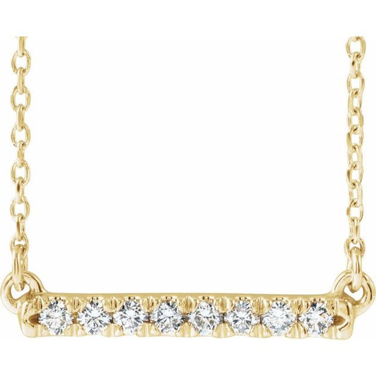 French-Set Bar Necklace or Center