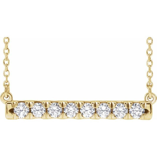 French-Set Bar Necklace or Center