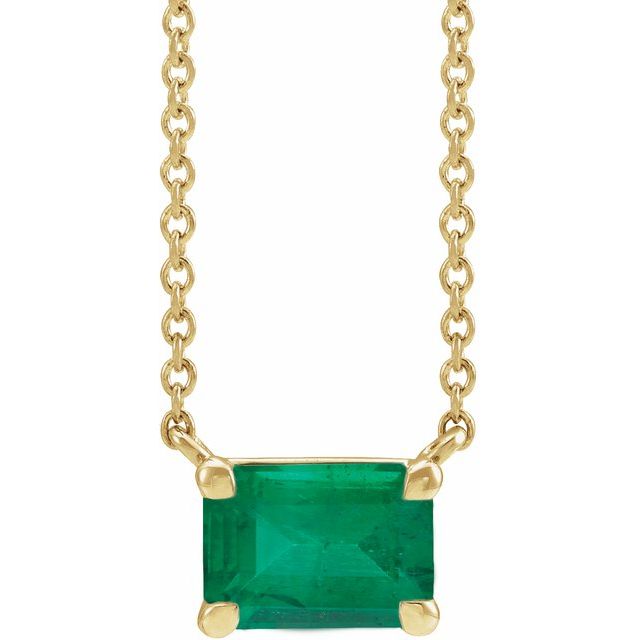 Emerald Claw-Prong Necklace or Center
