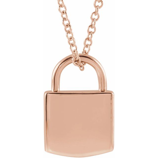 Engravable Lock Necklace or Pendant