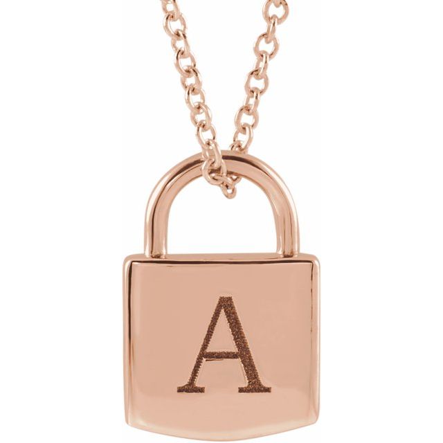 Engravable Lock Necklace or Pendant