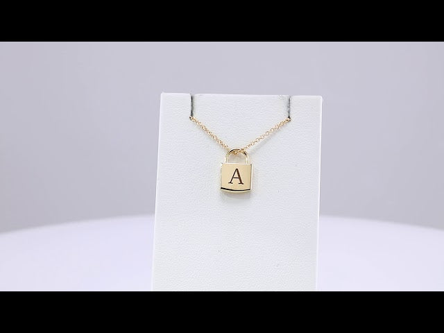 Engravable Lock Necklace or Pendant