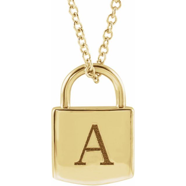 Engravable Lock Necklace or Pendant