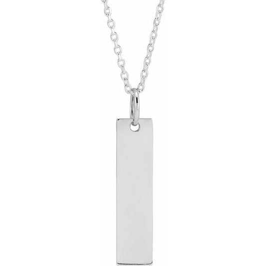 Engravable Bar Necklace or Pendant