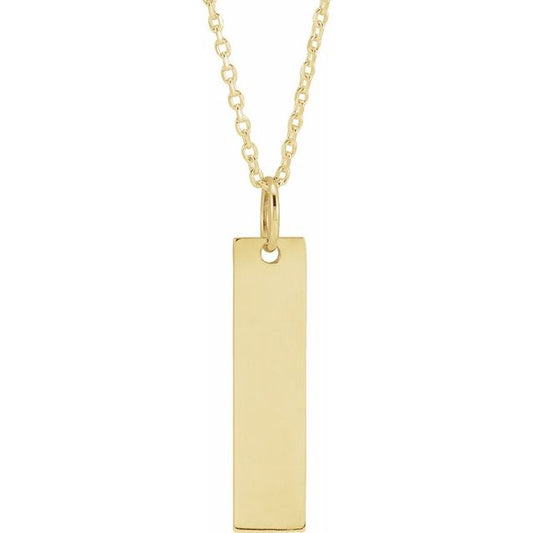Engravable Bar Necklace or Pendant