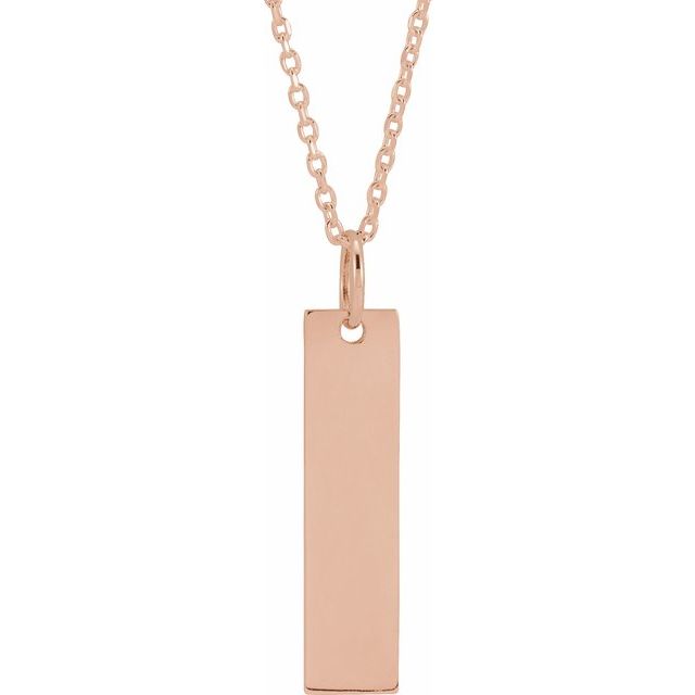 Engravable Bar Necklace or Pendant