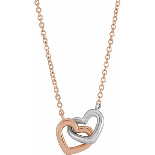 Interlocking Heart Necklace or Center