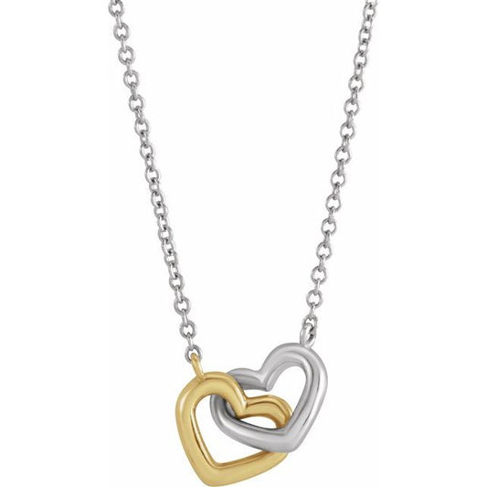Interlocking Heart Necklace or Center